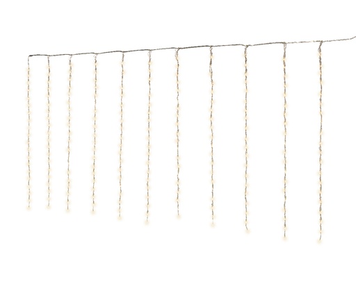 [311609] VERLICHTING, balkonverlichting, gordijn, 2 x 1 m, outdoor, 220 leds: warm wit, transp. snoer, 5 snelh., 5 m snoer, IP44