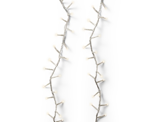 [340351] Lumineo | Verlichting Compact Twinkle In/Outdoor 500 Leds Warm Wit Snoer Transparant 11m + 5m Aanloopsnoer 8 Functies