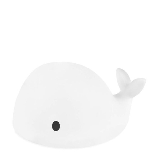 [321742] Flow | Nachtlamp Moby Walvis Wit Led Lampje Oplaadbaar met USB 11x10x16cm