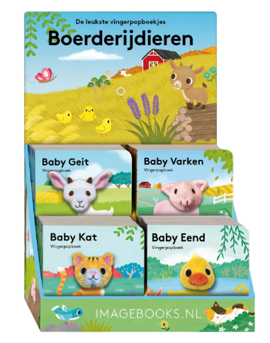 Image Books | Boek Vingerpopboekjes Boerderijdieren Assortiment 