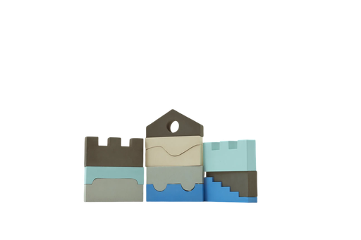 [453724] BLOKKEN, Puzzle Blocks Sky, uni, kunststof, vanaf 12 maanden, inhoud: 11 blokken, educatief speelgoed