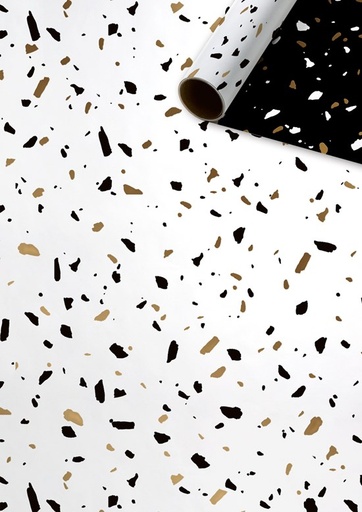 [472549] GESCHENKPAPIER, Terrazzo goud