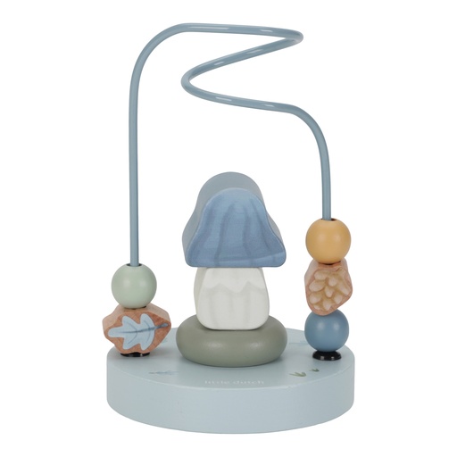 [LD7233] Little Dutch | Activiteitenspiraal Forest Friends Paddenstoel Blauw +12m