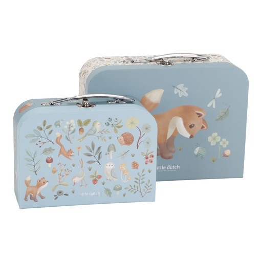 [490706] Little Dutch | Kofferset Forest Friends Blauw 2-delig