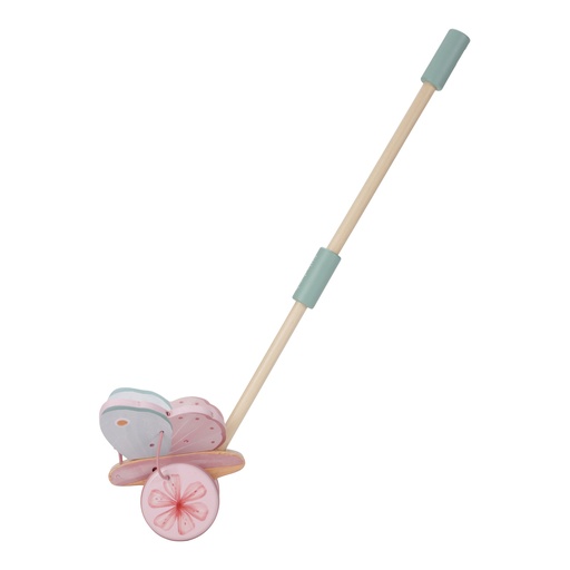 [490678] Little Dutch | Duwfiguur Fairy Garden Vlinder Hout Roze +18m