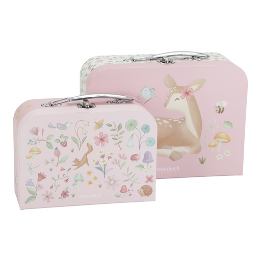 [490705] Little Dutch | Kofferset Fairy Garden Roze 2-delig