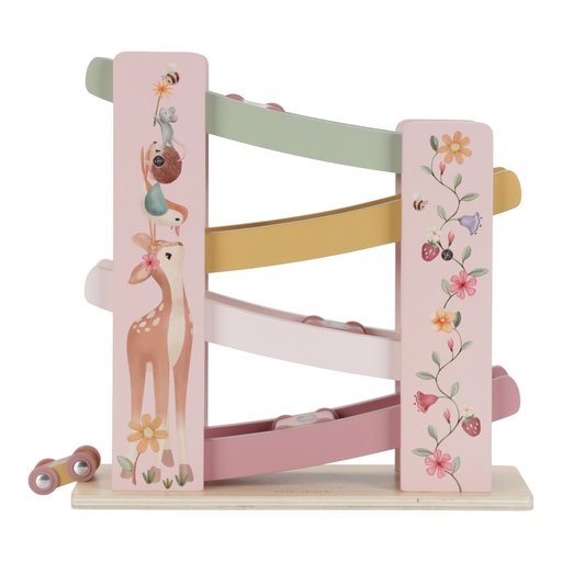 [490704] Little Dutch | Rollerbaan Cars Fairy Garden Hout Roze +18m