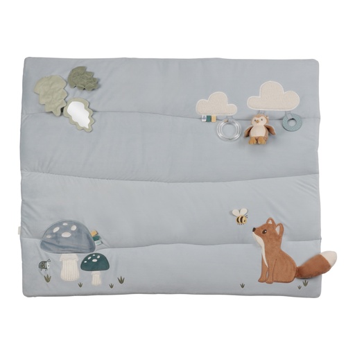 [490599] Little Dutch | Speeltapijt Zonder Speelboog Forest Friends Blauw +0m