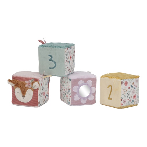 [490517] Little Dutch | Blokken Fairy Garden Zachte Blokkenset Textiel Roze +0m