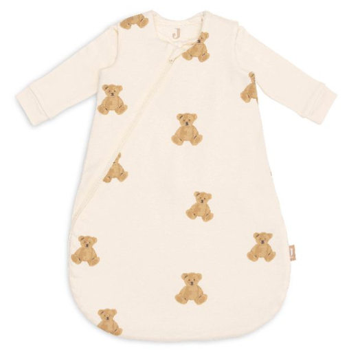 [471055] Jollein | Slaapzak Teddy Bear Newborn met Lange Mouw 4-seizoenen 2-in1 1.0/3.5TOG Ecru/Bruin 60cm