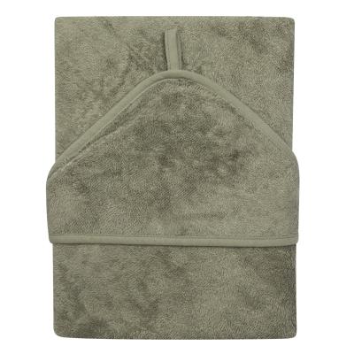 [398344] Timboo | Badcape XXL Bamboe Whisper Green Groen 95x95cm