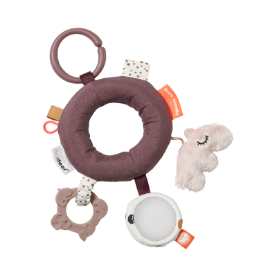 [402698] Done By Deer | Maxi-Cosi Hanger Activity Ring Deer Friends Textiel Roze +0M