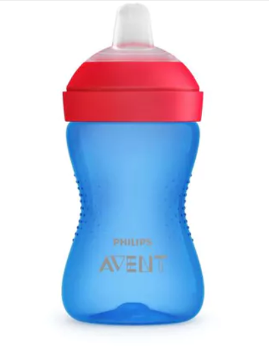 [500218] Avent | Drinkbeker met Zachte Tuit Blauw/Rood 300ml