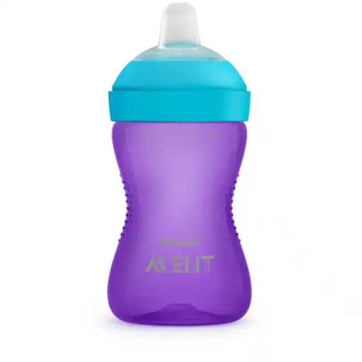 [500219] Drinkbeker met zachte tuit 300 ml Lila