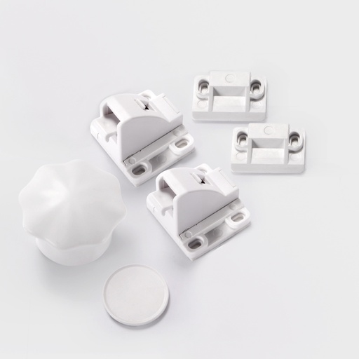 [500621] Jippie's | Magneetslot Wit 2-pack incl 1 Magneetsleutel Kast of Ladebeveiliging 