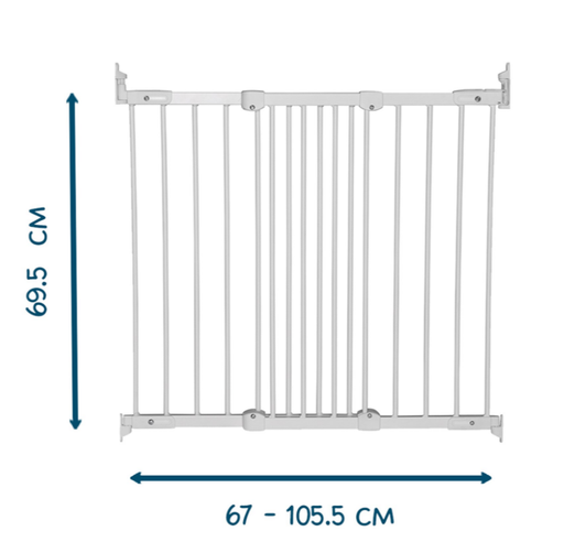 [500900] Baby Dan | Veiligheidshek Ebba Metaal Schroefhek 67 x 105,5 cm Wit 
