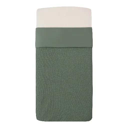 [502176] Witlof for Kids | Deken Waves Forest Green Tuck-Inn 40x80cm 