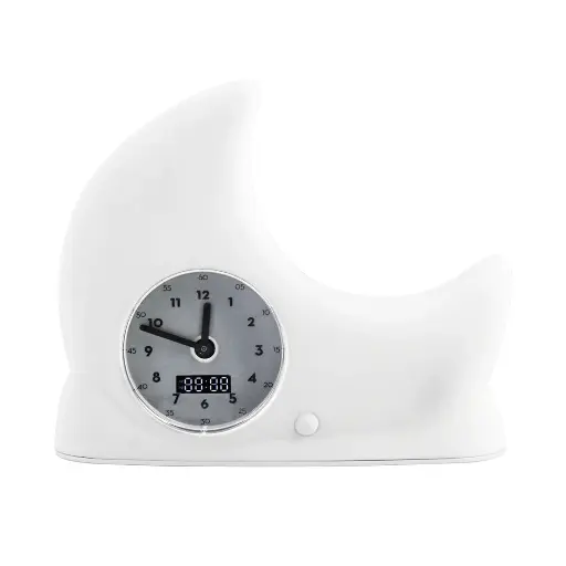 [502246] Flow | Slaaptrainer Luna White met wekker en nachtlamp 