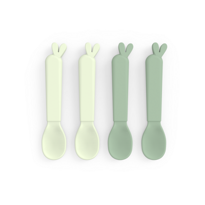 [430261] Done By Deer | LEPEL, 4 delig, Kiddish Spoon 4-pack, Lalee, green, groen, uni, bestek, 24