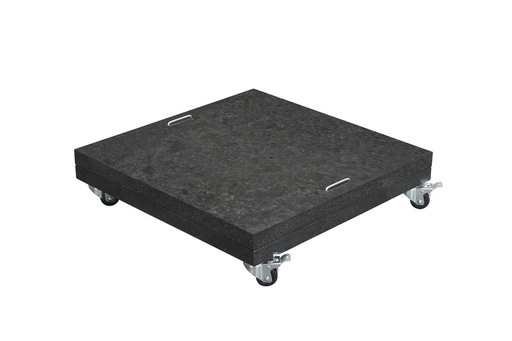 [256390] Garden Imp. | Parasolvoet, Special Hawaii, 120 kg, Nature Dark Grey, Graniet, Voor Hawaii- Parasol, Met 4 Wielen