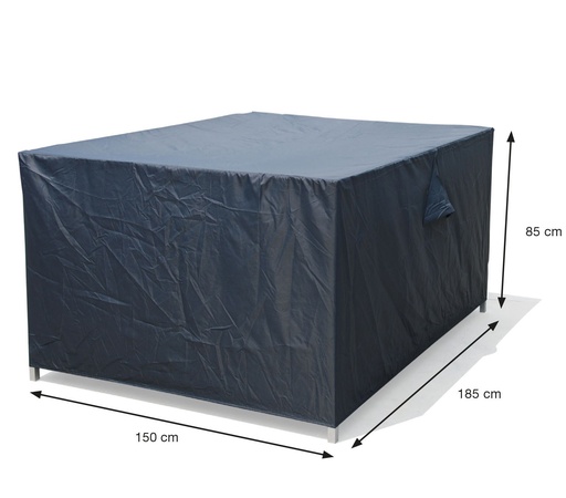 [279086] Garden Imp. | Afdekhoes Coverit vr Tuinset Polyester/Pvc Waterafstotend Elastieken Hoeken Grijs 185x150x85cm