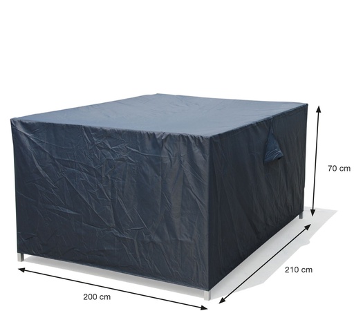 [279097] Garden Imp. | Afdekhoes, Coverit, Voor Loungeset, 210 x 200 x 70 cm, Grijs, Uni, Polyester/ Pvc, Waterafstotend, Elastieken Hoeken