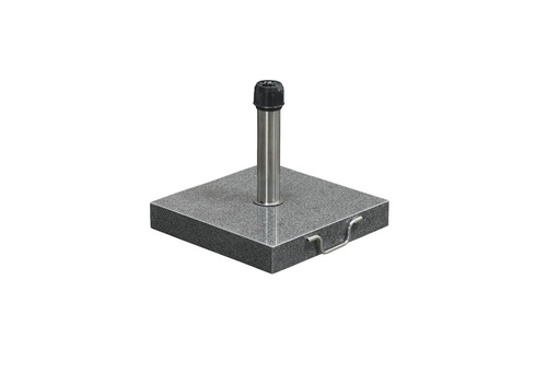 [399430] PARASOLVOET, Athena, 40 kg, graniet, space grey, met 2 wielen, met rvs wielen en parasolbuis