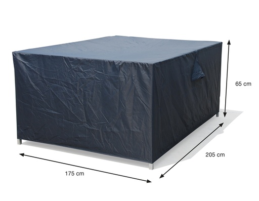 [418107] Garden Imp. | Afdekhoes, Coverit, Voor Loungeset, 205 x 175 x 65 cm, Grijs, Uni, Polyester, Waterafstotend, Elastieken Hoeken