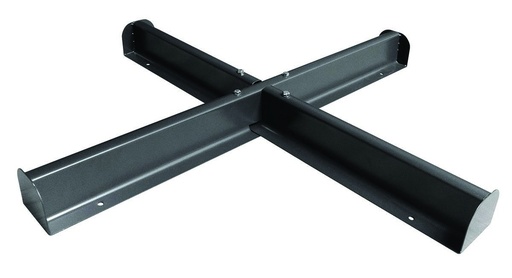 [444841] Garden Imp. | Parasolvoet, Hawaii S Kruisvoet, Metaal, Carbon Black, Zwart/Grijs