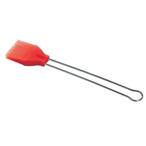 [121790] MARINEERBORSTEL, 23 cm, rood, silicone, met rvs handvat, bestand tegen hitte tot 250°C, 1 stuk(s)
