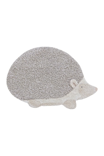 [480103] KAMERTAPIJT, hedgehog, egel, grijs, figuur egel, katoen, wasbaar 30°, 160x160 cm 