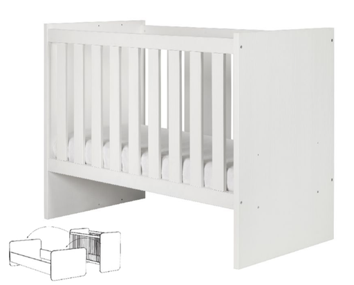 [458882] Neyt | Bed Omvormbaar Eenpersoonbed Evy Structuur Wit 60x120cm