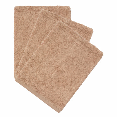 [451105] Timboo | Washandje Bamboe Savannah Sand Bruin 3-pack