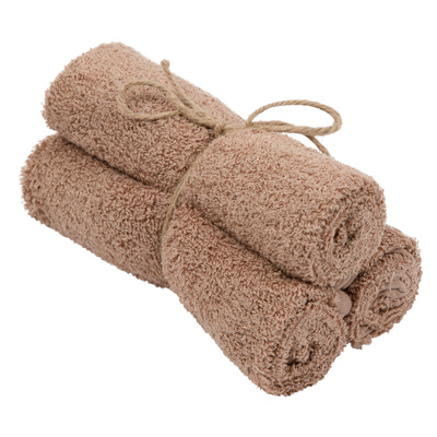 [451113] Timboo | Handdoek Gastendoek Bamboe Savannah Sand Bruin 29,5x50cm 3-pack