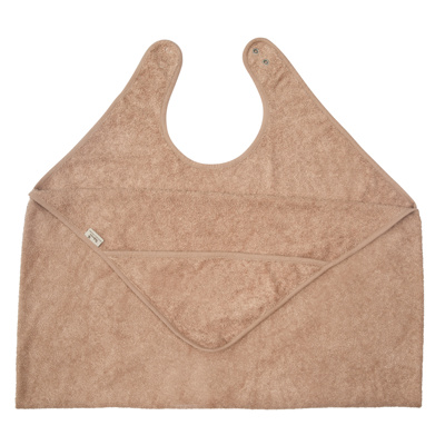 [451123] Timboo | Badcape Cuddle Towel Bamboe Savannah Sand Bruin 94x104cm