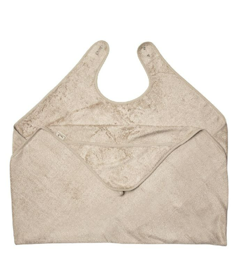 [451125] Timboo | Badcape Cuddle Towel Bamboe Feather Grey Grijs 94x104cm