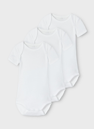 [510112] NBNBODY 3P SS SOLID WHITE 4 NOOS Size 74