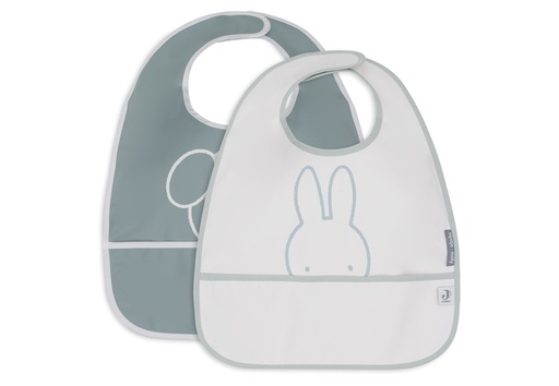 [510722] Jollein | Slabbetje Miffy Peekaboo Sea Green Waterproof 2-pack