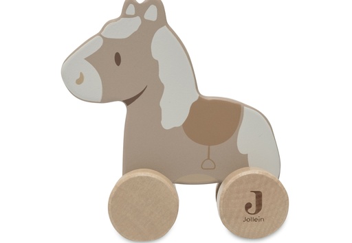 [510782] Jollein | Trekfiguur Nostalgic Ride Houten Paard op Wielen 