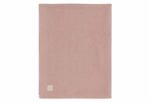 [510826] Jollein | Deken Cosy Knit Wild Rose Tricot/Velvet Roze 75x100cm