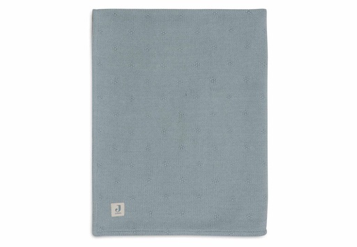 [510827] Jollein | Deken Cosy Knit Sea Green Tricot/Velvet Groen 75x100cm