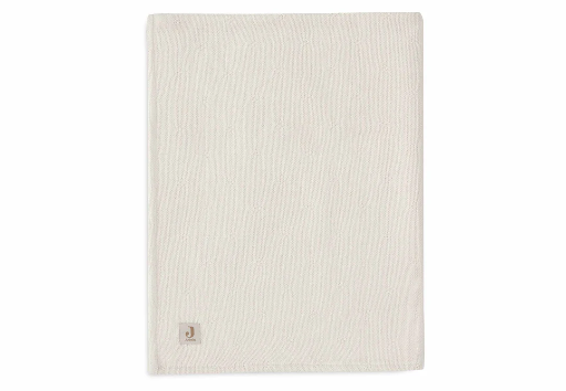 [510830] Jollein | Deken Cosy Knit Ivory Tricot/Velvet Ecru 100x150cm