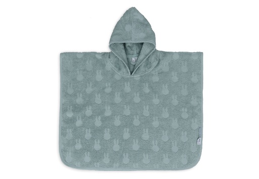 [510835] Jollein | Poncho Miffy Jacquard Sea Green Badstof 1-4Y