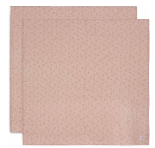 [510863] Swaddle Muslin 115x115cm Miffy Silhouettes Wild Rose (2p)