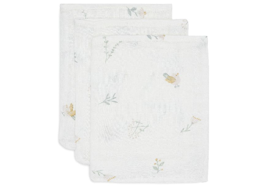 [510877] Jollein | Washandje Lovely Birds Tetra 3-pack