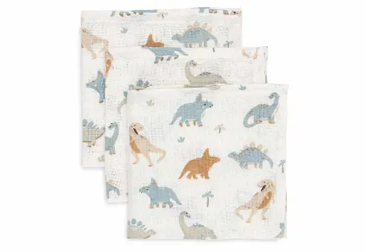 [510880] Jollein | Monddoekje Roarsome Tetra 31x31cm 3-pack