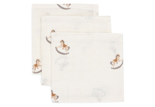 [510883] Jollein | Monddoekje Nostalgic Ride Tetra 31x31cm 3-pack 