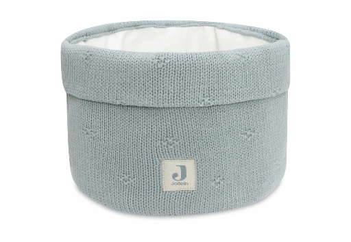 [510890] Jollein | Verzorgingsmand Cosy Knit Sea Green Groen 14x18x18cm