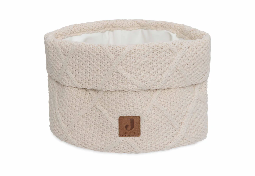 [510891] Jollein | Verzorgingsmand Check Knit Oatmeal Ecru 14x18x18cm