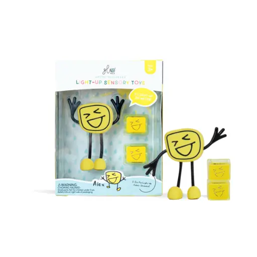 [482459] Glo Pals | Badspeelgoed Alex Light Up Cubes Geel 